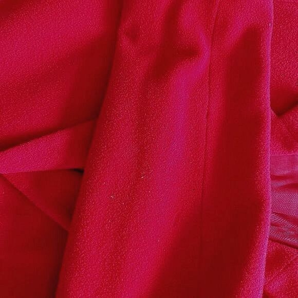 Vtg red wool cashmere blend single breasted blazer coat - Picture 14 of 14